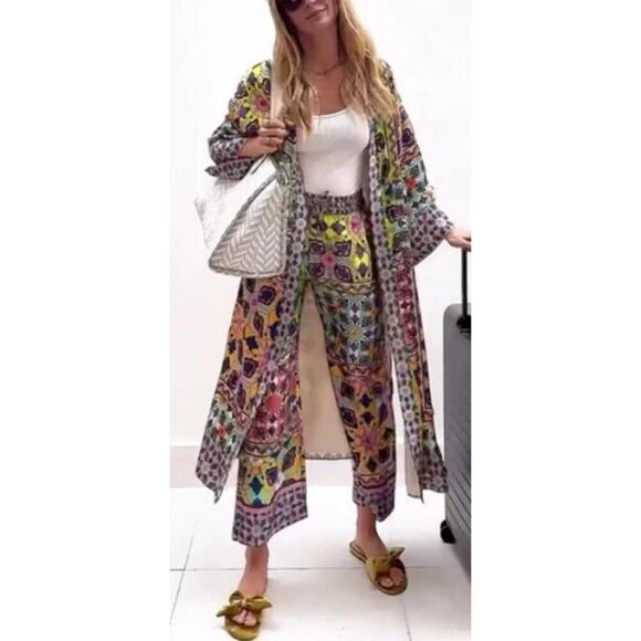 Zara Blogger Fave Geometric Kimono NWT Sz. M - Picture 5 of 9